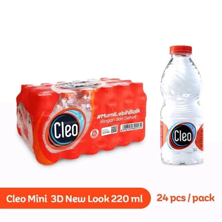 Cleo Mini Air Mineral 220 ml Botol (Isi 24)