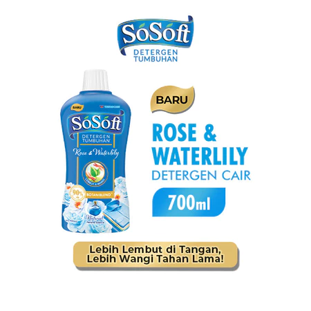 So Soft Deterjen Cair  Waterlily Botol 700 ml