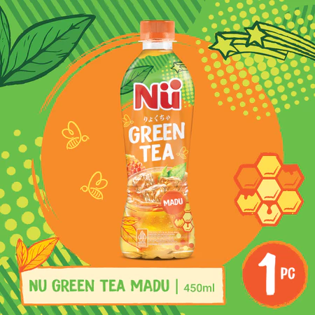 NU GREEM TEA HONEY 450ML